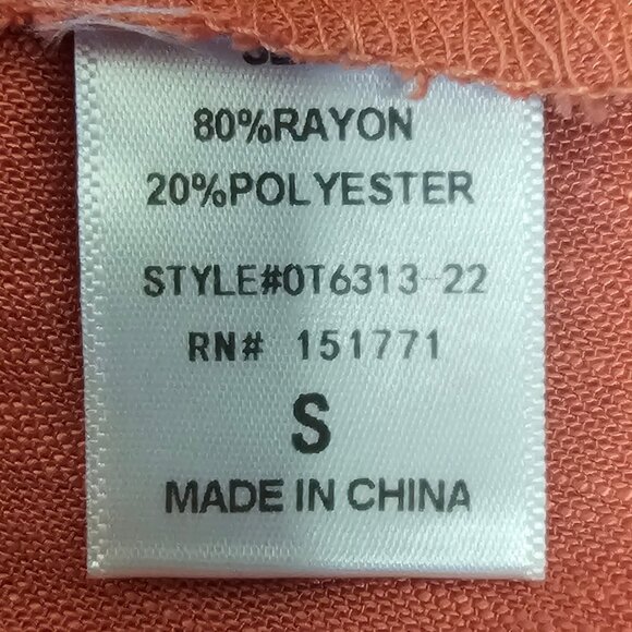 NWT ALTAR'D STATE CROP TANK  DEEP CORAL GAUZE DOUBLE LAYER FRAY EDGE SZ SM - Picture 8 of 11